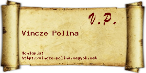 Vincze Polina névjegykártya